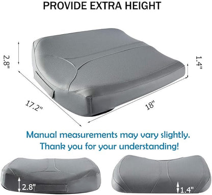 Leather Car Memory Foam Heightening Seat Cushion for Short People Driving, Hip(Coccyx/Tailbone) and Lower Back Pain Relief, Adult Booster Seat for Car, Truck,SUV,Office Chair,Wheelchair.