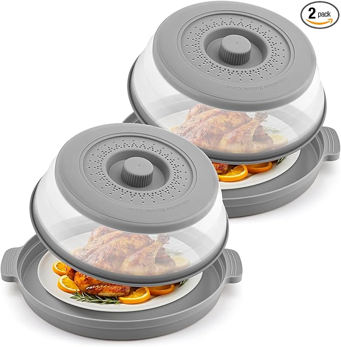 2 Pack Microwave Splatter Cover