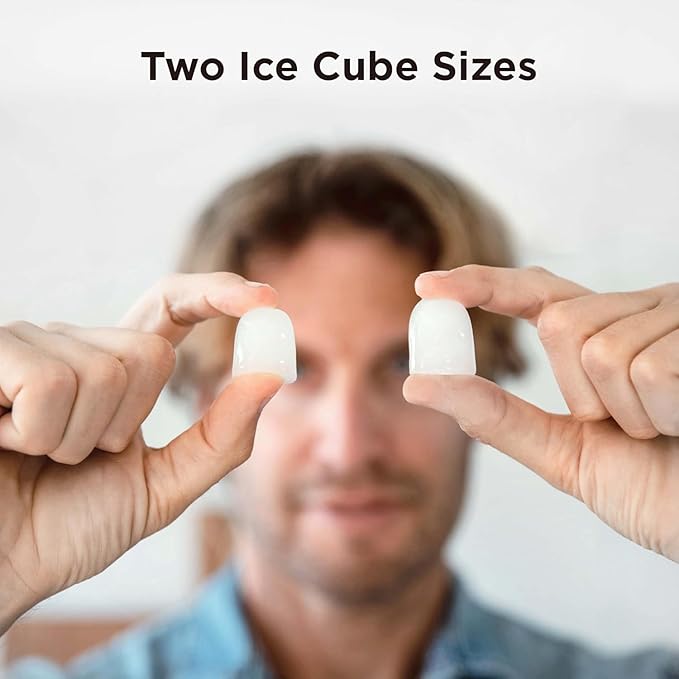 Silonn Ice Maker Countertop, 9 Cubes Ready in 6 Mins, 26lbs in 24Hrs,