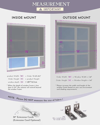Graywind Smart Roman Shades 20% Blackout Compatible