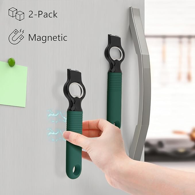 2-Pack Magnetic Beer Bottle Opener & Soda Can Opener, 2-in-1 Bottle Opener and