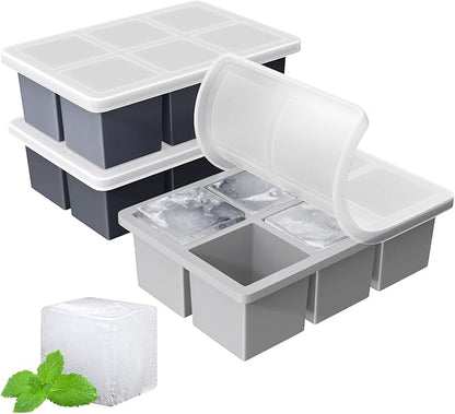 Large Ice Cube Tray for Whiskey: FDDBI Big Square Ice Cube Maker for Cocktail
