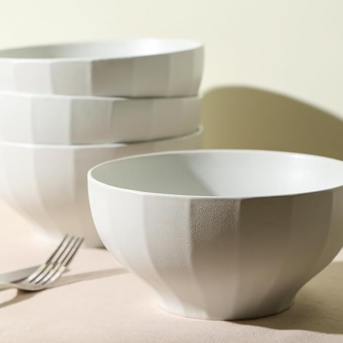 Stone Lain Rio 4-Piece Bowl Set Stoneware, Beige