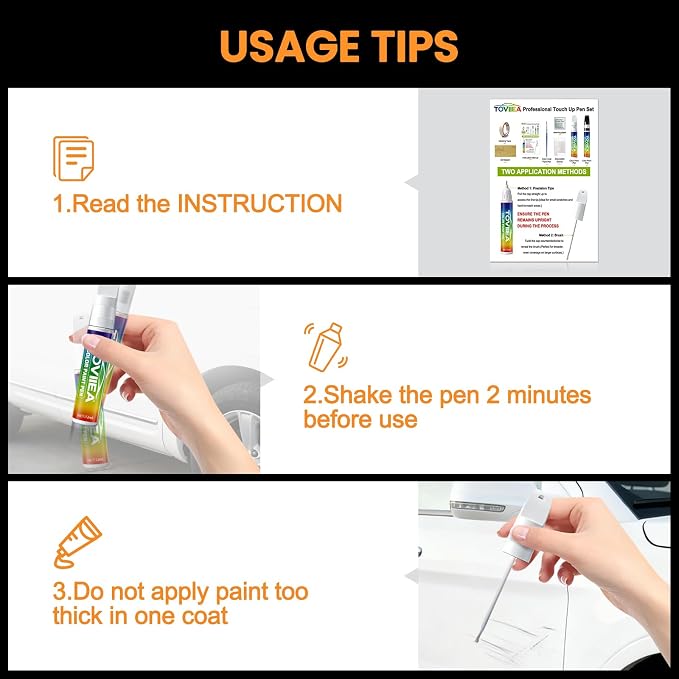 Cactus Gray(NE/M7457) Touch Up Paint Compatible with Ford,2-In-1 Car Scratch Remover Pen,Car Paint Scratch Repair Kit for Scratches,Chips & Nicks,2-PCS SET