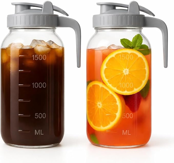 2 Pack - 64oz Glass Pitcher