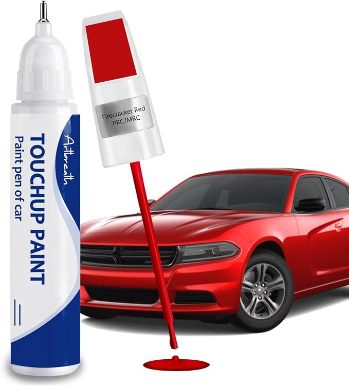 Firecracker Red(PRC/MRC) Touch Up Paint for Dodge-Exact Match–Chips and Nicks Car Paint Scratch Repair Kit Automotive Paint Pen for Challenger/Durango/Grand Caravan/Charger/RAM