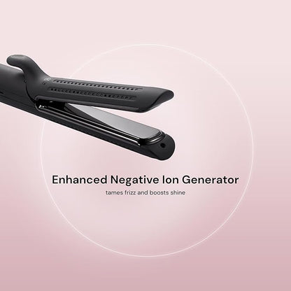 L'ANGE HAIR Le Duo Edge 360° Airflow Titanium Styler Blush | 2-in-1 Flat Iron