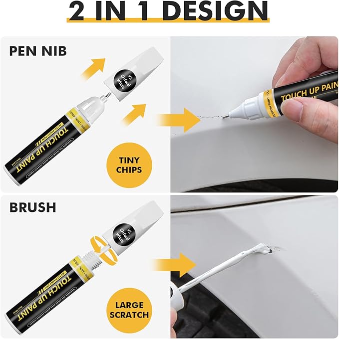 (Shadow Black (G1) Car Touch Up Paint for ford, Car Paint Scratch Repair Kit, 2 in 1 Premium Scratch Remover Pen with Exact Color-Matched