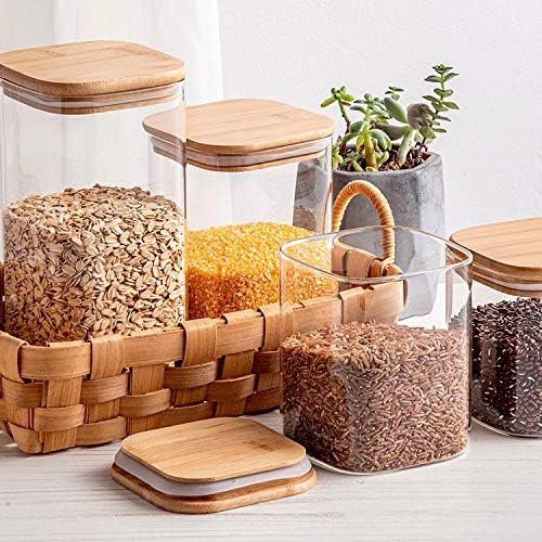 Tzerotone 10 Pcs Glass Spice Jars - 8oz Empty Square Spice Storage Containers -