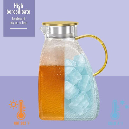 WARMSIMPLE 2 Pack Glass Pitcher