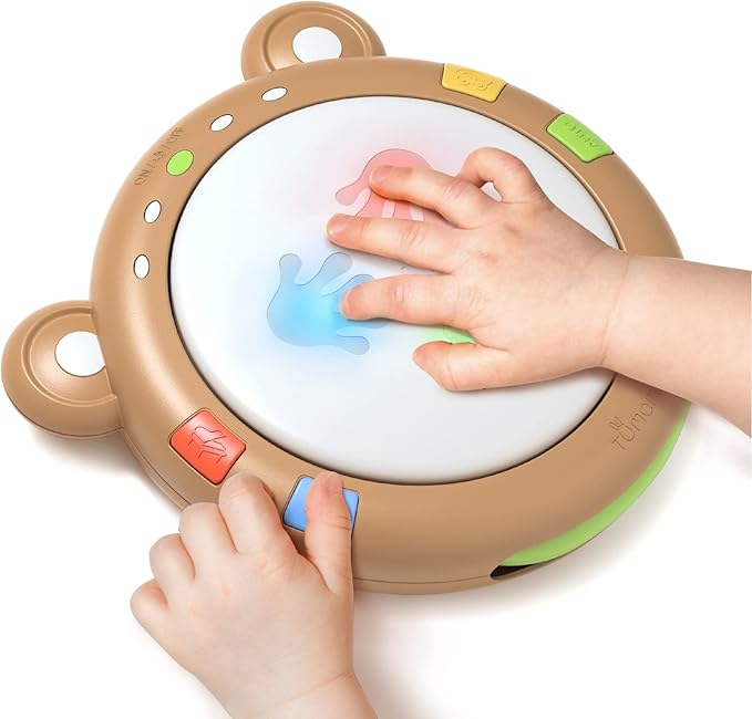 Baby Musical Toy, TUMAMA Electronic Drum Instruments with Light and Sound, Early Educational Development Songs Gift for Infants, Toddlers, Boys, Girls