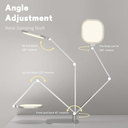 LED Desk Lamp for Home Office, Desk Light for Video Call, 3 Color Temperature