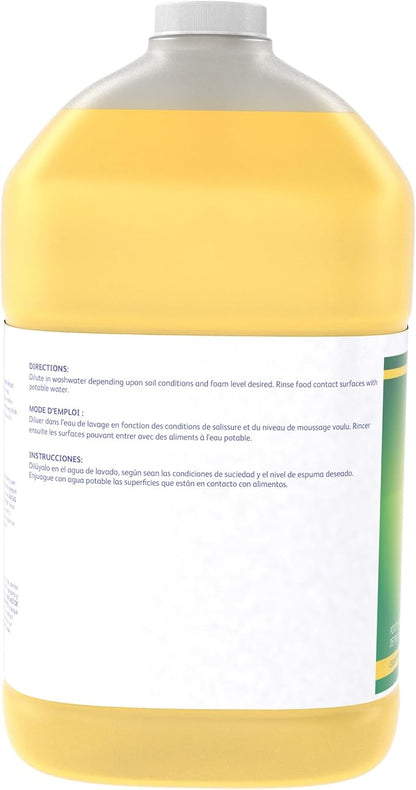 Diversey Limon Pot & Pan Detergent - Tough On Grease, Easy On Hands - High-Sudsing Liquid Dish Soap Concentrate, Lemon Fresh Scent, 1-Gallon (Pack of 2)