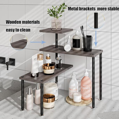Countertop Organizer Organization 3 Tier Kitchen Corner Shelves Adjustable