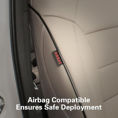 EKR Sienna Seat Covers for 2021 2022 2023 2024 2025 2026 Toyota Sienna LE, XLE,8 Seats,2nd Row 4/2/4 Split,Waterproof Seat Covers Full Set for Trucks - Three Row,Leather (Beige)