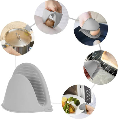 Vaincre 4PCS Silicone Oven Mitts Heat Resistant, Silicone Potholders