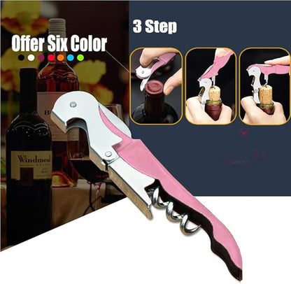 Professional Waiter Corkscrew Wine Openers Set, Heavy Duty Stainless Steel Hinges Wine Key for Restaurant Waiters, Sommelier, Bartenders