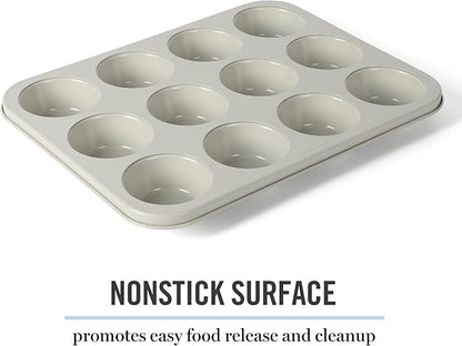 Martha Stewart Gallen 12-Cup Nonstick Carbon Steel Muffin and Cupcake Pan –