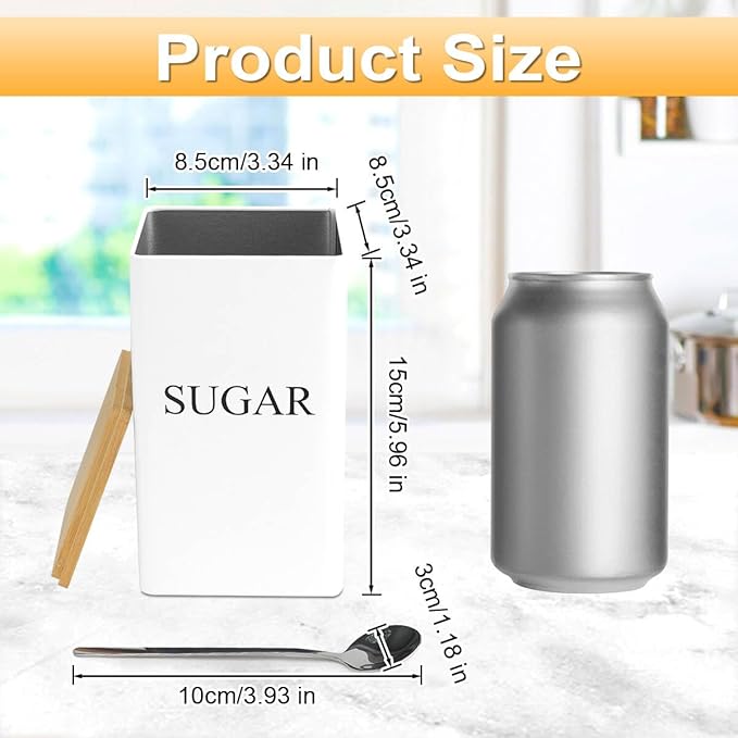 3 Pcs Tea Coffee Sugar Canisters, Food Storage