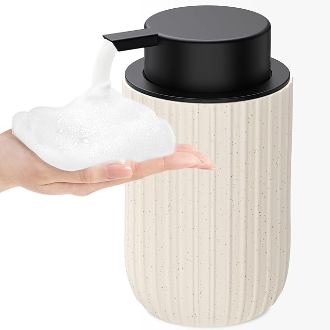 Ceramic Foaming Soap Dispenser, 12 oz Bathroom Foam Hand Soap Dispenser