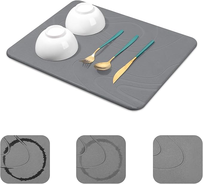 Snuggery Stone Drying Mat for Kitchen Counter
