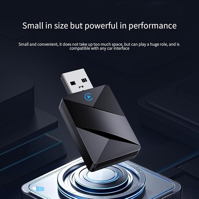 2-in-1 Wireless CarPlay Adapter for Hyundai Ioniq 5 2022-2024, Car Connection Plug and Play Stable Connection 5.8GHz No Latency Wired to Wireless