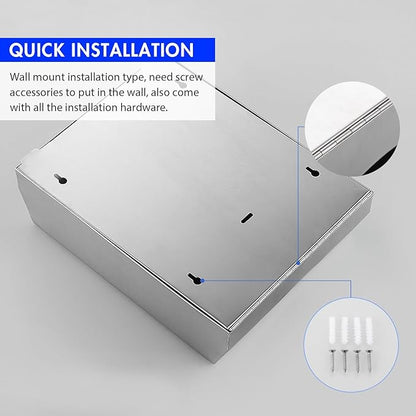 2 Packs Paper Towel Dispenser Wall Mount Commercial, Touchless Hand Towel
