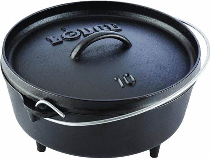 Lodge 4 Quart Pre-Seasoned Cast Iron Camp Dutch Oven