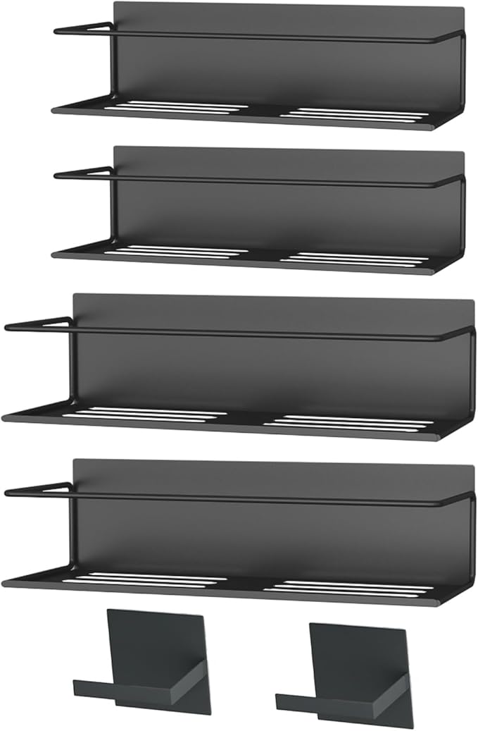 Magnetic Spice Rack For Refrigerator, Space Saving Magnetic Shelf For Fridge