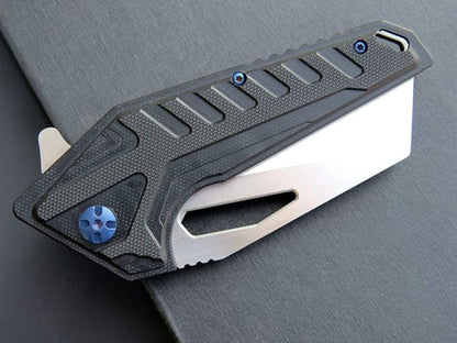 Eafengrow EF933 Pocket Folding Knife EDC D2 Steel Blade Knives G10 Handle Pocket Clip EDC Knife Emergency Outdoor Camping Tools (black)