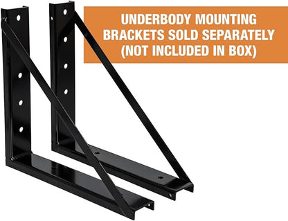 Buyers Products 1703300 Black Steel Underbody Truck Tool Box – 14 x 16 x 24 Inch - Truck Bed & Underbelly RV Storage Box, Locking T-Latch, Weather-Resistant, Heavy-Duty Flatbed Job Box, Made in USA