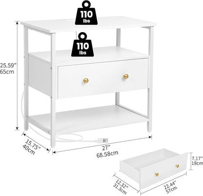 Edbuosy 27 Inch Wide Night Stand