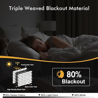 MIULEE Cream Beige Blackout Curtains