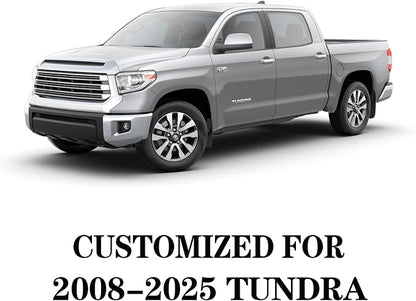YIERTAI Seat Covers for Toyota Tundra Truck Custom Fit 2008-2023 2024 2025 2026 Crewmax Double Cab Crew Cab Waterproof Leather Airbag Compatible(2 PCS Front only/Black-White)