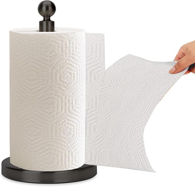 Kalitro Paper Towel Holder Countertop, Standing Paper Towel Roll Holder