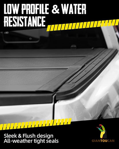 Low-pro Hard Top Tri Fold Tonneau Cover compitable with 2020-2026 Chevy Silverado/GMC Sierra 2500 3500 HD 6.9ft(82.2") Bed, Not for CarbonPro Bed