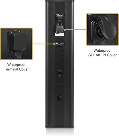 Sound Town Weatherproof Compact Aluminum Line Array Column Speaker
