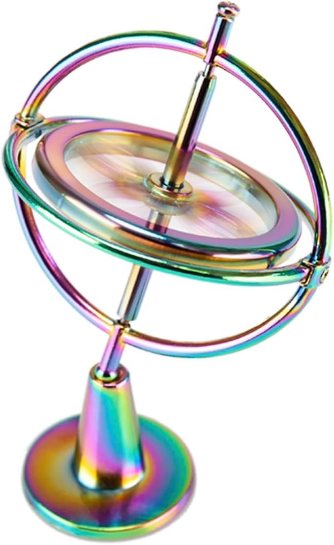 QLKUNLA Gyroscope Toy Metal Anti Gravity Rotating Desk Gyroscope Flying Motion Balance Physics Toy Educational Training Gift