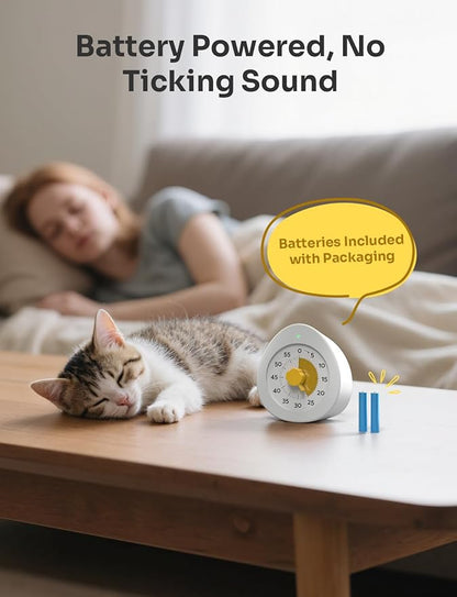LIORQUE Visual Timer for Kids, 60-Minute Countdown Kitchen Timers for Cooking