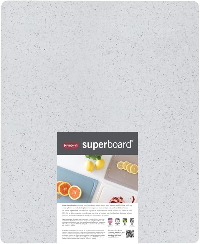 Dexas Superboard Reversible Pastry Board, 14 x 17 Inches, Granite Color