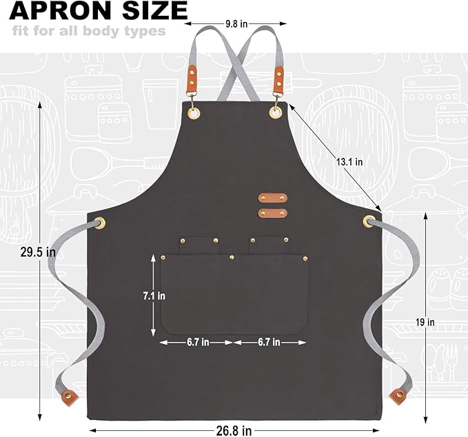 BeLuyi chef apron bib tool apron