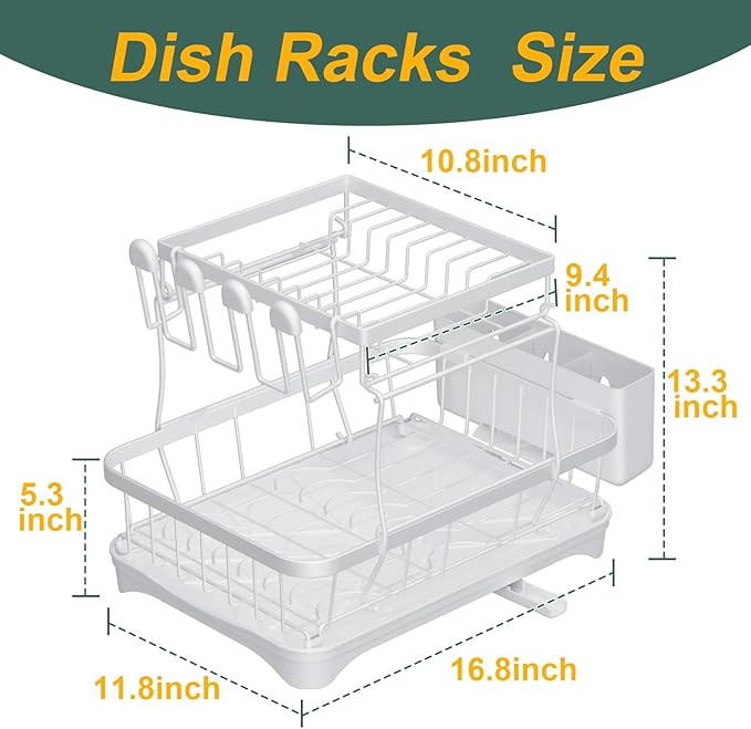 LIYI Dish Drying Rack, Large Dish Rack