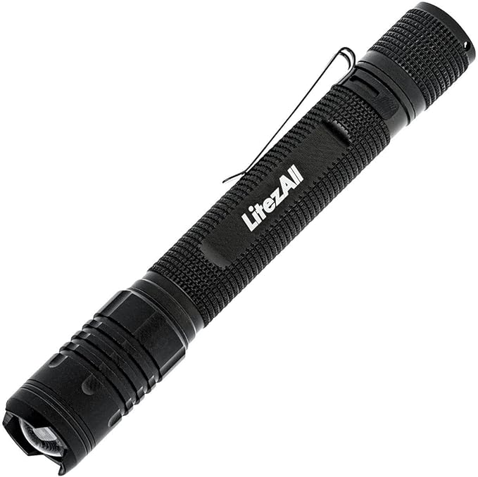 LitezAll 280 Lumen Tactical Flashlight, Compact LED Pocket Flashlight for Everyday Carry, Battery Powered EDC Light for Work, Outdoor, Emergency, and Home Use ??Easy Operation