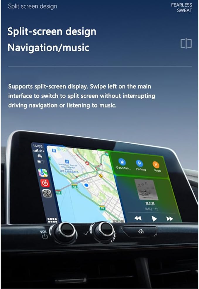 Car Wireless CarPlay Adapter for BMW i4 2022 2023 2024 2-in-1 Support Apple CarPlay and Android Auto Mini USB Design Fast Connection Plug and Play,Black