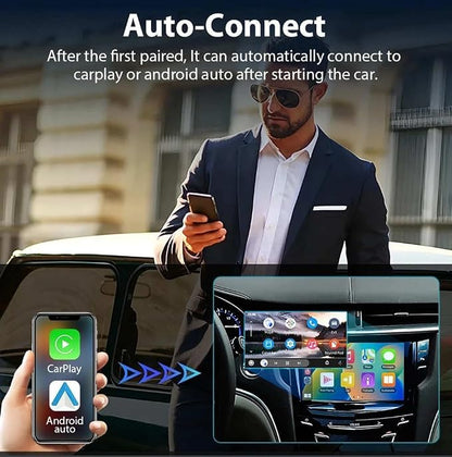 Wireless CarPlay Adapter 2-in-1 for Chevrolet Volt 2016 2017 2018 2019, USB Design Plug and Play Bluetooth Fast Connection Car Accessories,B