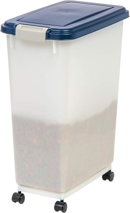 IRIS USA Airtight Dog Food Storage Container, Attachable Wheels,