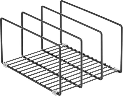 mDesign Metal Pan Organizer for Kitchen Cabinet, Pantry Shelf