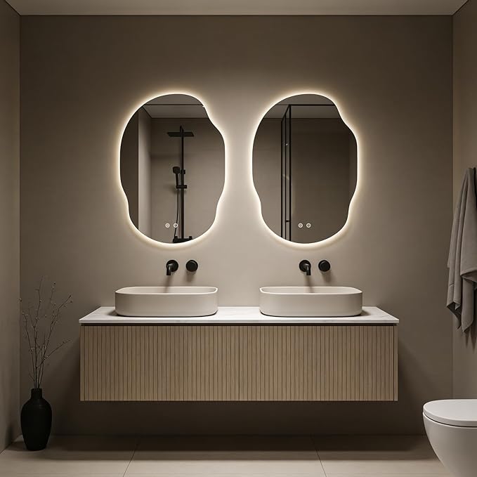 Asymmetrical Bathroom Mirror