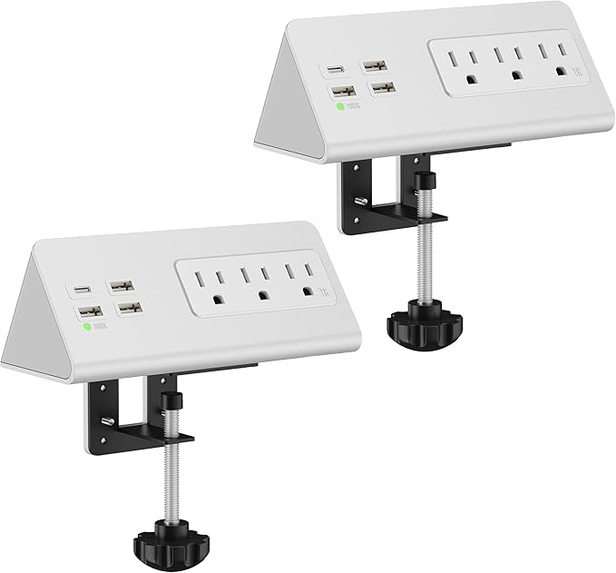 Nightstand Edge Mount Power Strip