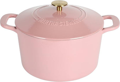 MARTHA STEWART Gatwick 7-Quart Enamel Cast Iron Dutch Oven Pot